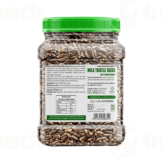 Bliss Of Earth Pure & Natural Whole Milk Thistle Seeds 500gm
