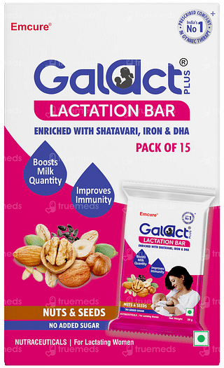 Galact Plus Nuts & Seeds No Added Sugar Lactation Bar 20gm Pack Of 15