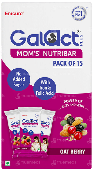 Galact Plus Power Of Nuts And Seeds Oat Berry No Added Sugar Moms Nutribar 20gm Pack Of 15