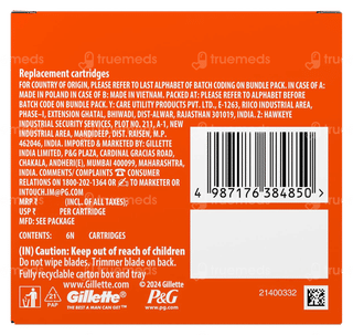 Gillette Fusion 5 New Pack Of 6 Cartridges