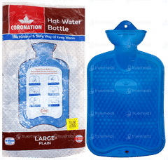 Coronation Large Plain Blue Hot Water Bottle 1