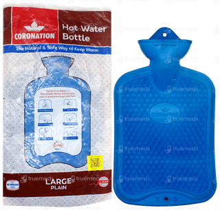 Coronation Large Plain Blue Hot Water Bottle 1