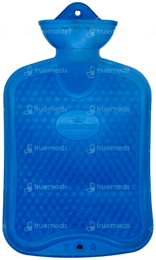 Coronation Large Plain Blue Hot Water Bottle 1