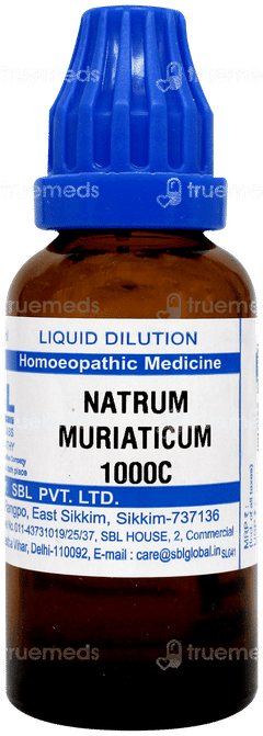 Sbl Natrum Muriaticum 1000c Dilution 30ml Sbl Natrum Muriaticum 1000c Dilution 30ml