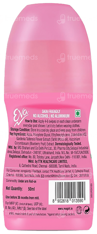 Eva Shine Wild Berries & Tahiti Monoi Oil Deo Roll On 50ml