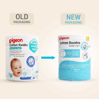 Pigeon 0+ Months Cotton Swabs 200
