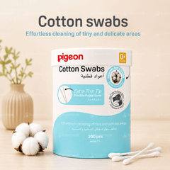 Pigeon 0+ Months Cotton Swabs 200 Pigeon 0+ Months Cotton Swabs 200