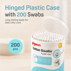 Pigeon 0+ Months Cotton Swabs 200 Pigeon 0+ Months Cotton Swabs 200