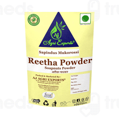 Aj Agri Exports Sapindus Mukorossi Reetha Soapnuts Powder 200gm