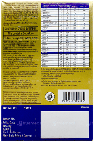 Celevida Diabetes Care Vanilla Flavour No Added Sugar Refill 400Gm