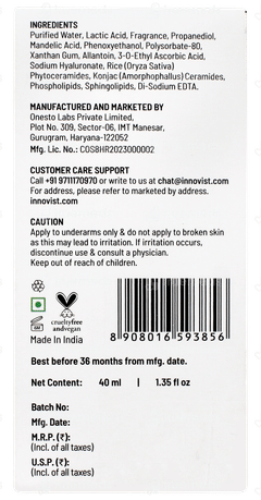 Chemist At Play 5% Ahas + Vitamin C Fragrance Free Underarm Roll On 40ml