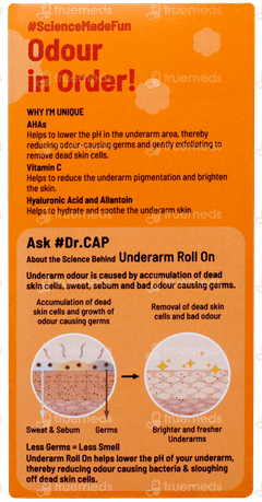 Chemist At Play 5% Ahas + Vitamin C Fragrance Free Underarm Roll On 40ml