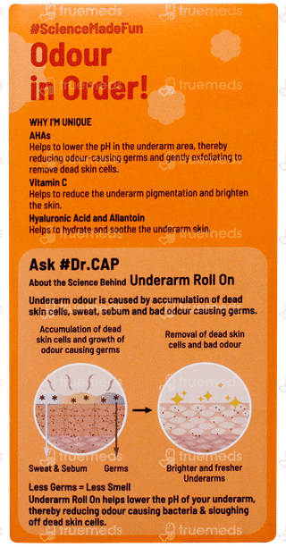 Chemist At Play 5% Ahas + Vitamin C Fragrance Free Underarm Roll On 40ml