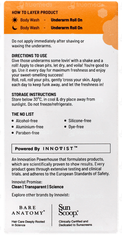 Chemist At Play 5% Ahas + Vitamin C Fragrance Free Underarm Roll On 40ml