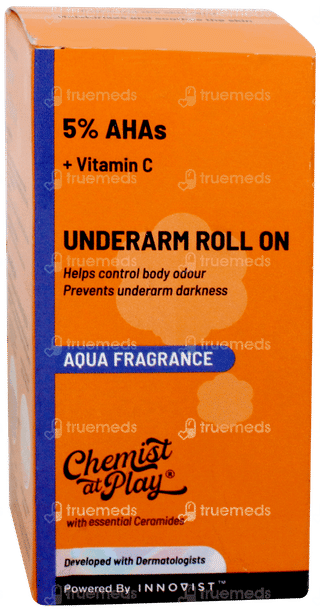 Chemist At Play 5% Ahas + Vitamin C Fragrance Free Underarm Roll On 40ml