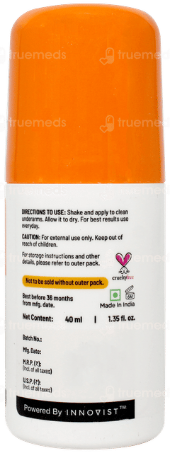 Chemist At Play 5% Ahas + Vitamin C Fragrance Free Underarm Roll On 40ml