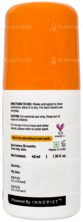 Chemist At Play 5% Ahas + Vitamin C Fragrance Free Underarm Roll On 40ml