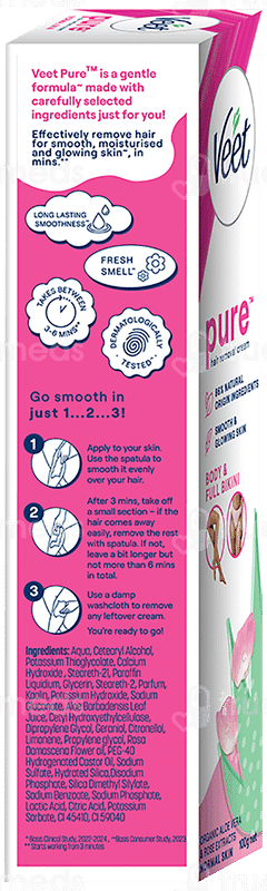 Veet Pure Normal Skin Body & Full Bikini 100gm Pack Of 3 Hair Removal Cream