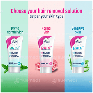 Veet Pure Sensitive Skin Body & Full Bikini 100gm Pack Of 3 Hair Removal Cream