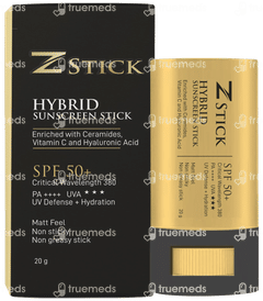 Z Stick Spf 50+ Pa+++ Hybrid Sunscreen Stick 20gm Z Stick Spf 50+ Pa+++ Hybrid Sunscreen Stick 20gm
