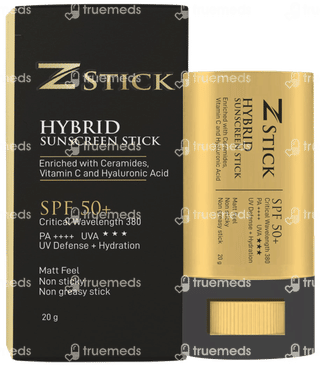 Z Stick Spf 50+ Pa+++ Hybrid Sunscreen Stick 20gm