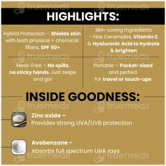 Z Stick Spf 50+ Pa+++ Hybrid Sunscreen Stick 20gm