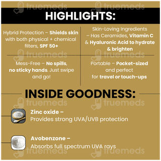 Z Stick Spf 50+ Pa+++ Hybrid Sunscreen Stick 20gm