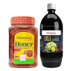 Patanjali Honey 500Gm With Amla Juice 500Ml Free
