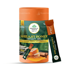 Organic India Shilajit Honey Cinnamon Flavour 8Gm Pack Of 30 Sips Organic India Shilajit Honey Cinnamon Flavour 8Gm Pack Of 30 Sips
