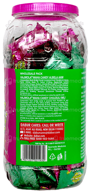 Dabur Hajmola Albela Aam Chulbuli Imli Maha Candy Jar 130 + 20 Chatcola Candy Free