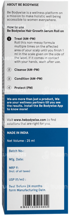 Be Bodywise Hair Growth Serum Roll On 25Ml