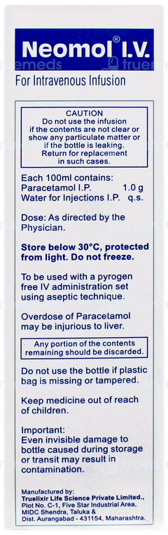 Neomol Iv Infusion 100ml Neomol Iv Infusion 100ml