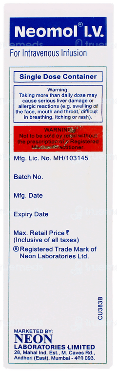 Neomol Iv Infusion 100ml Neomol Iv Infusion 100ml