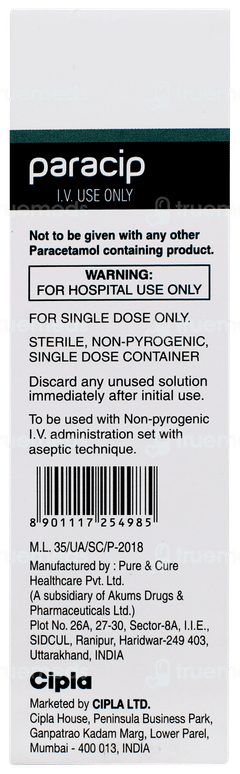 Paracip Infusion 100ml