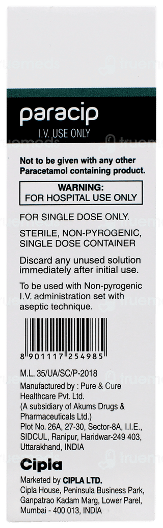 Paracip Infusion 100ml