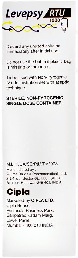 Levepsy Rtu 1000 Infusion 100ml