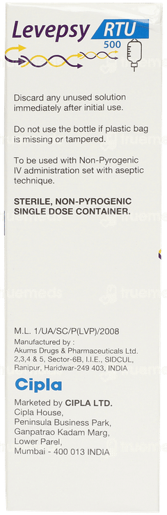 Levepsy Rtu 500 Infusion 100ml