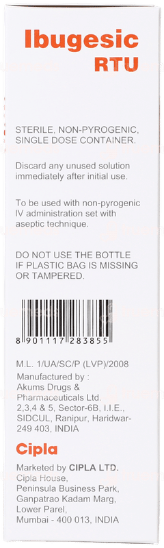 Ibugesic Rtu Infusion 100ml