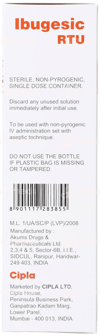Ibugesic Rtu Infusion 100ml
