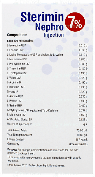 Sterimin Nephro 7% Injection 250ml
