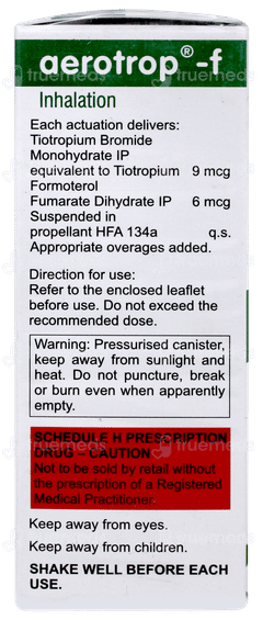 Aerotrop F Inhaler 180mdi
