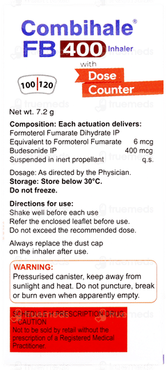 Combihale Fb 400 Inhaler 120mdi Combihale Fb 400 Inhaler 120mdi