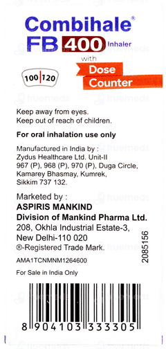 Combihale Fb 400 Inhaler 120mdi Combihale Fb 400 Inhaler 120mdi