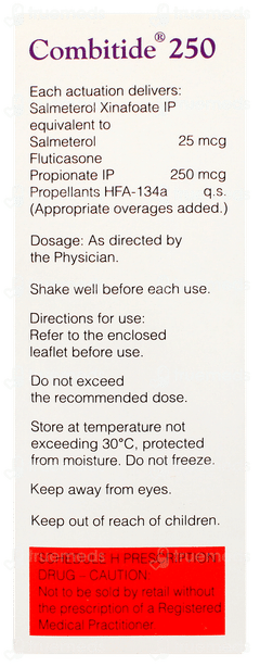 Combitide 250 Inhaler 120 Mdi Combitide 250 Inhaler 120 Mdi