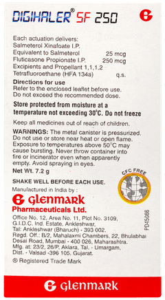 Digihaler Sf 250 Inhaler 120mdi Digihaler Sf 250 Inhaler 120mdi