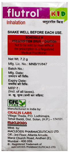 Flutrol Kid Inhalation 120Mdi Flutrol Kid Inhalation 120Mdi