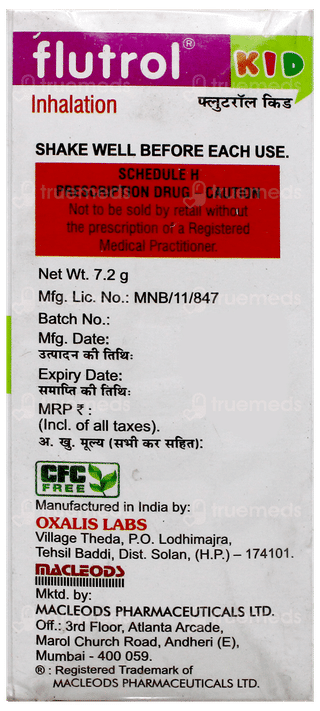 Flutrol Kid Inhalation 120Mdi