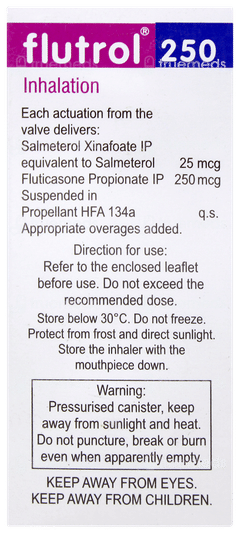 Flutrol 250 Inhalation 120mdi Flutrol 250 Inhalation 120mdi