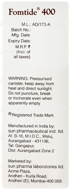 Fomtide 400 Inhaler 120mdi