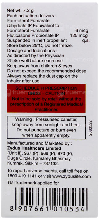Formosone 125 Inhaler 120mdi